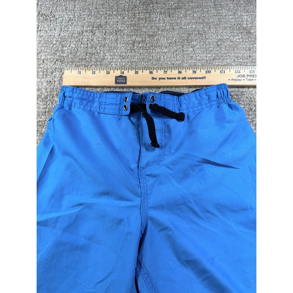 Surf Style Boys Board Shorts Cargo Pocket Size 10 Blue‎ Polyester Swim Trunks